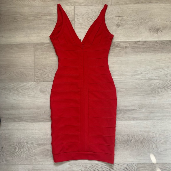 Holiday Red Bandage Dress NEW - Picture 2 of 5